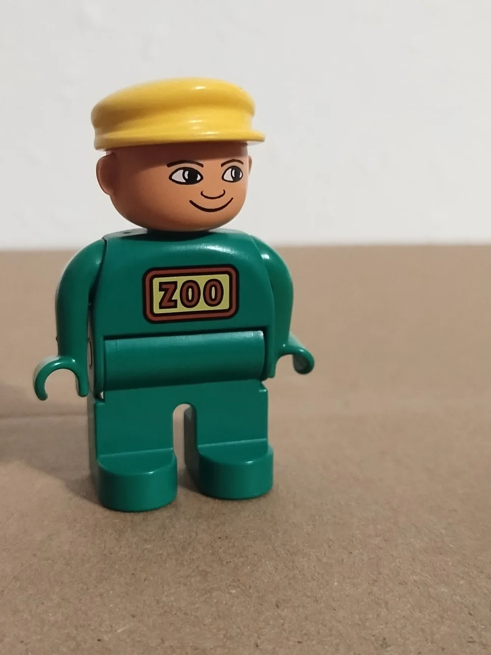 Green Zoo Figure with Yellow Cap - Kids Play Figure